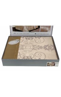 Постельное белье "Карвен" (жаккард с оборкой) евро (614)(6пр.) (Акция)