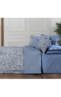 Постельное белье Sarev(300 tc) Сатин евро. N082 VOLGA v3/MAVI