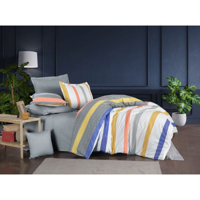 Постельное белье "Sarev Bazaar"ранфорс 1,5 спальн."RIDLEY" v1 Beyaz (Акция)