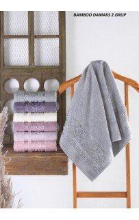 Полотенце Kарвен Bamboo "DAMAKS 2" 50*90 6шт бамбук H 4107