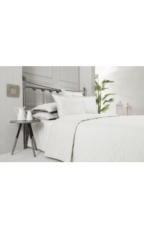 Постельное белье "Sarev"сатин семейное N182 FANCY STRIPE v11/Beyaz