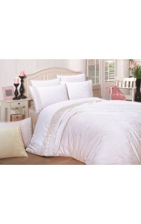 Постельное белье "Карвен" жаккард евро (Teressa Beyaz)