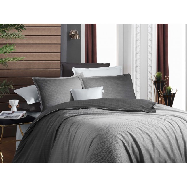 Постельное белье "Sarev" тенсель евро N241 SOLIDO v2/Gri