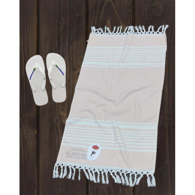 Полотенце Карвен 50*100 1шт.с бахрамой пештемаль махра Н 3275 v2 пудра Полотенце Карвен 50*100 1шт.с бахрамой пештемаль махра Н 3275 v2 пудра