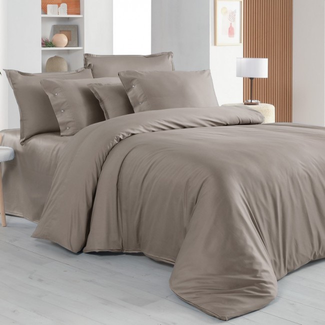 Постельное белье "Sarev" (300 tc) сатин 1,5 спальное N379 MONOCHROME v7/Mocha