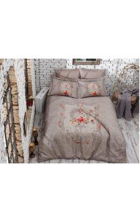Постельное белье "Карвен" сатин 3D евро (Lilyanna Kahve)