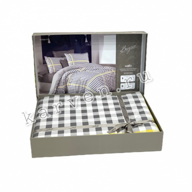 Постельное белье "Sarev Bazaar"ранфорс евро "DORIAN" v1 (Акция)