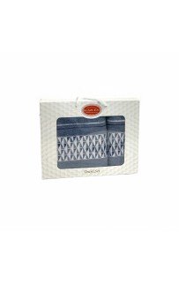 Набор полотенец Карвен "TILE" махра 50*90/70*140 HS 1646 v11 синий