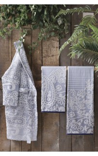 Халат Sarev NAILAH махра женский В 1105 v3 mavi/голубой M