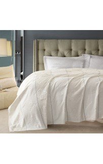 Плед Karven фланель 1,5 спальн. PL 007 SOLID EMBOSS v3/Cream.