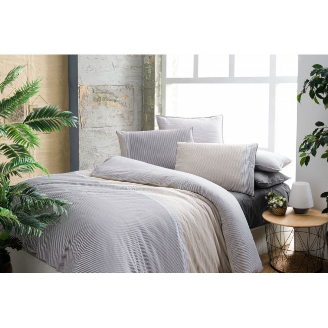 Постельное белье "Sarev"fancy poplin семейное N195 SEVILLA v1/Gri