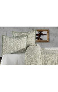 Комплект EVLEN "NOIR"пике (покрывало+наволочки.) евро 3 предмета Y 912 mint/ментоловый (Акция)