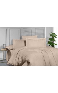 Постельное белье "Карвен" Stripe Satin 1,5 спальн. N 162-SS 007 темно-бежевый