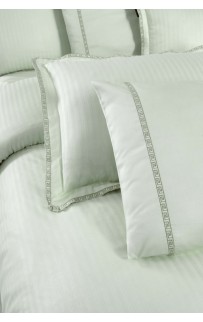 Постельное белье "Sarev" Sport&Chic (260tc) cатин евро JACQUARD STRIPE v8/Yesil