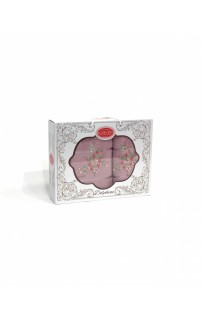 Набор полотенец Карвен "SAKURA" махра 50*90/70*140 HS 1614 v4 сухая роза