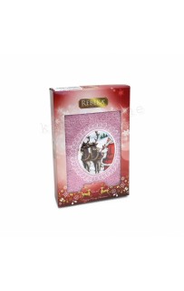 Полотенце Rebeka" Новый год" махра 50*90 1шт HS 1710 v4 a.murdum/лиловый
