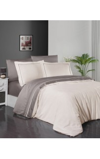 Постельное белье КАРВЕН сатин Де Люкс N044 Serenity Ivory/mink