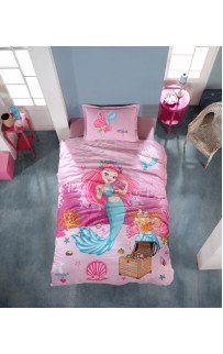 Постельное белье "Карвен" YOUNG STYLE ранфорс 1,5 спальн.Delfin Pink v-1