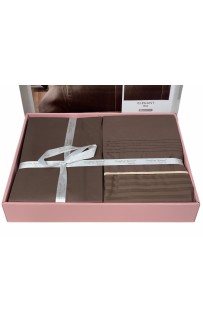 Постельное белье "Карвен" DELUXE DARK ранфорс 1,5 спальн (Elegant Brown) (Акция)