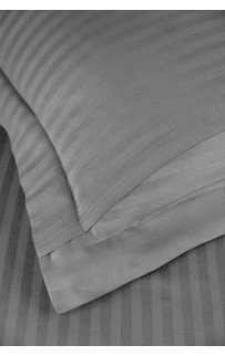 Постельное белье "Карвен" Stripe Satin семейное N 164-SS 001 серый