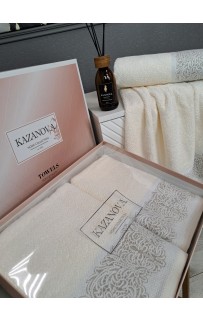 К-т полотенец Dolce (молоко) 70х140см(1),50х90см(1) KAZANOV.A.