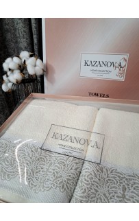 К-т полотенец Dolce (молоко) 70х140см(1),50х90см(1) KAZANOV.A.
