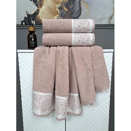 К-т полотенец Dolce (роза платина) 70х140см(1),50х90см(1) KAZANOV.A.