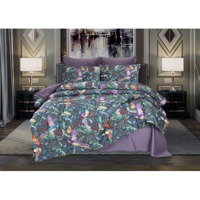 Комплект с одеялом Колибри (аметист/графит) ABC Egypt Cotton комплект Семейный KAZANOV.A