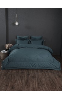 Комплект с одеялом Lindor Premium (изумруд) Cotton комплект Семейный KAZANOV.A