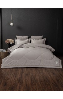 Комплект с одеялом Lindor Fluffy (серый беж) Egyptian Cotton комплект Семейный KAZANOV.A