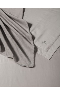 Комплект с одеялом Lindor Fluffy (серый беж) Egyptian Cotton комплект Семейный KAZANOV.A