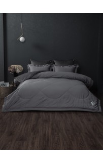 Комплект с одеялом Lindor Fluffy (графит) Egyptian Cotton комплект Семейный KAZANOV.A
