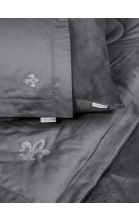 Комплект с одеялом Lindor Fluffy (графит) Egyptian Cotton комплект Семейный KAZANOV.A