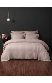 Комплект с одеялом Stonewash Muslin (латте) с покрывалом KAZANOV.A. Евро