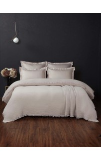 Комплект с одеялом Stonewash Muslin (кремовый) с покрывалом KAZANOV.A. Евро