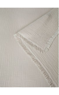 Комплект с одеялом Stonewash Muslin (кремовый) с покрывалом KAZANOV.A. Евро