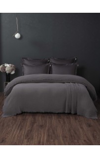 Комплект с одеялом Stonewash Muslin (графит) с покрывалом KAZANOV.A. Евро