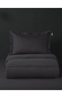 Комплект с одеялом Stonewash Muslin (графит) с покрывалом KAZANOV.A. Евро