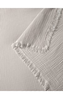 Комплект с одеялом Stonewash Muslin (серебро жемчуг) с покрывалом KAZANOV.A. Евро