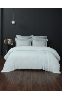 Комплект с одеялом Stonewash Muslin (аквамарин жемчуг) с покрывалом KAZANOV.A. Евро