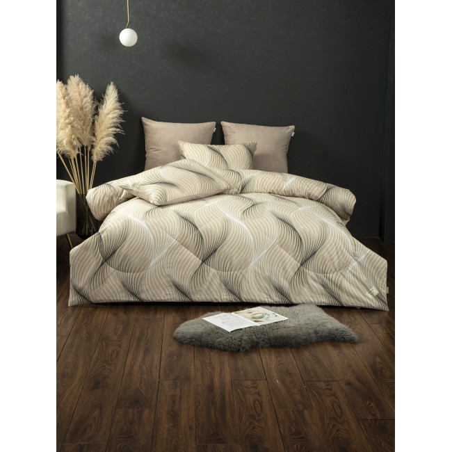 Байрон (бежевый латте) АВС Cotton комплект Евро KAZANOV.A.