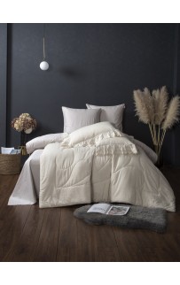 Solid Linen Satin (натуральный бежевый) комплект Евро KAZANOV.A.