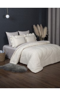 Solid Linen Satin (натуральный бежевый) комплект Евро KAZANOV.A.