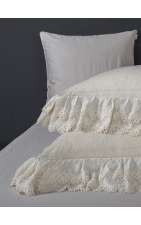 Solid Linen Satin (натуральный бежевый) комплект Евро KAZANOV.A.