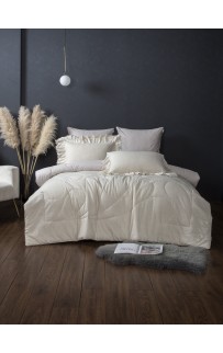 Solid Linen Satin (натуральный бежевый) комплект Евро KAZANOV.A.