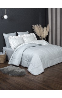 Stripe Muslin lace (голубое серебро) комплект Евро KAZANOV.A.