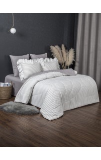 Stripe Muslin lace (серебро платина) комплект Евро KAZANOV.A.