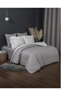 Stripe Muslin lace (серебро платина) комплект Евро KAZANOV.A.