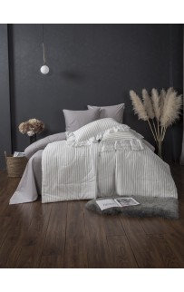 Stripe Muslin lace (серебро платина) комплект Евро KAZANOV.A.