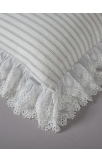 Stripe Muslin lace (серебро платина) комплект Евро KAZANOV.A.